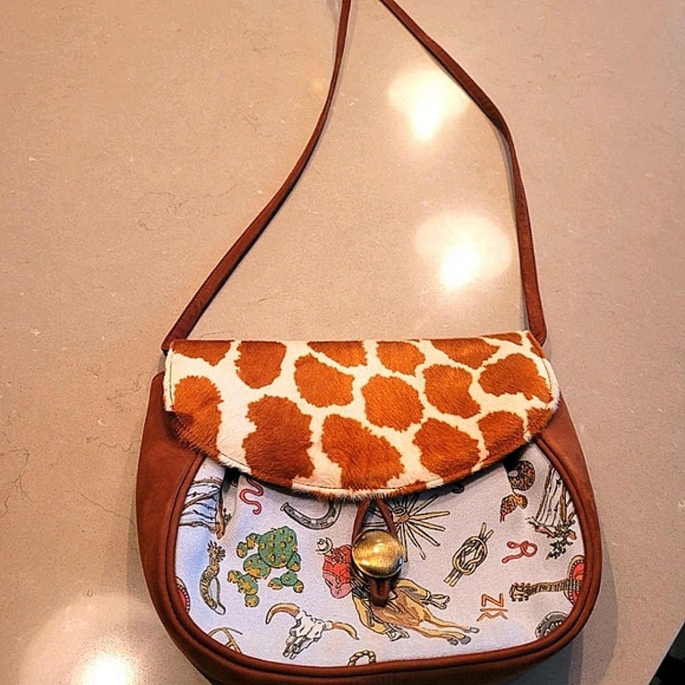 Stuart Weitzman Suede And Canvas Cross Body Or Sh… - image 1